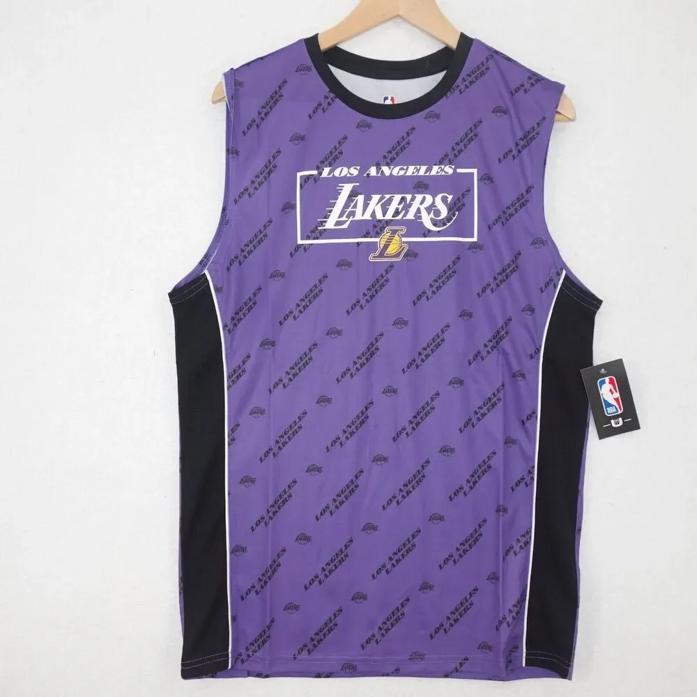 NEW Los Angeles LA Lakers NBA Authentic Tee Sleeveless Jersey Logo Men's Medium